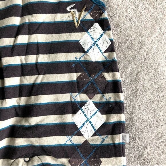 Kanz 2pc L/S Tee & Fleece Lined Overall Romper - Picture 7 of 11